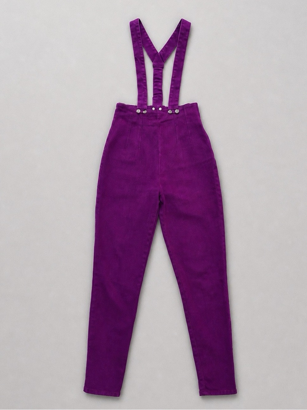 Vintage GITANO Suspendered High Waisted Denim Purple